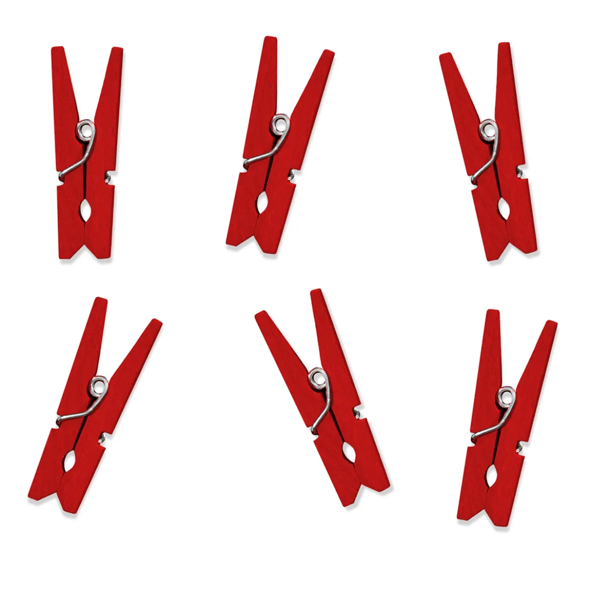 Mini Holz Klammern 20 Stück rot 3cm
