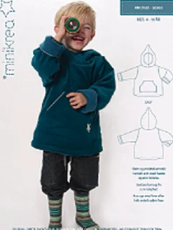 Minikrea Schnittmuster Kapuzenpullover Pulli ANORAK 4-10 Jahre