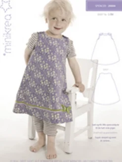 Minikrea Schnittmuster Kleid SPENCER 1/2 -3 Jahre