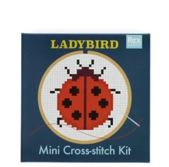 Mini Stick-Set Marienkäfer mit Stickring 15,5cm Durchmesser von Rex London