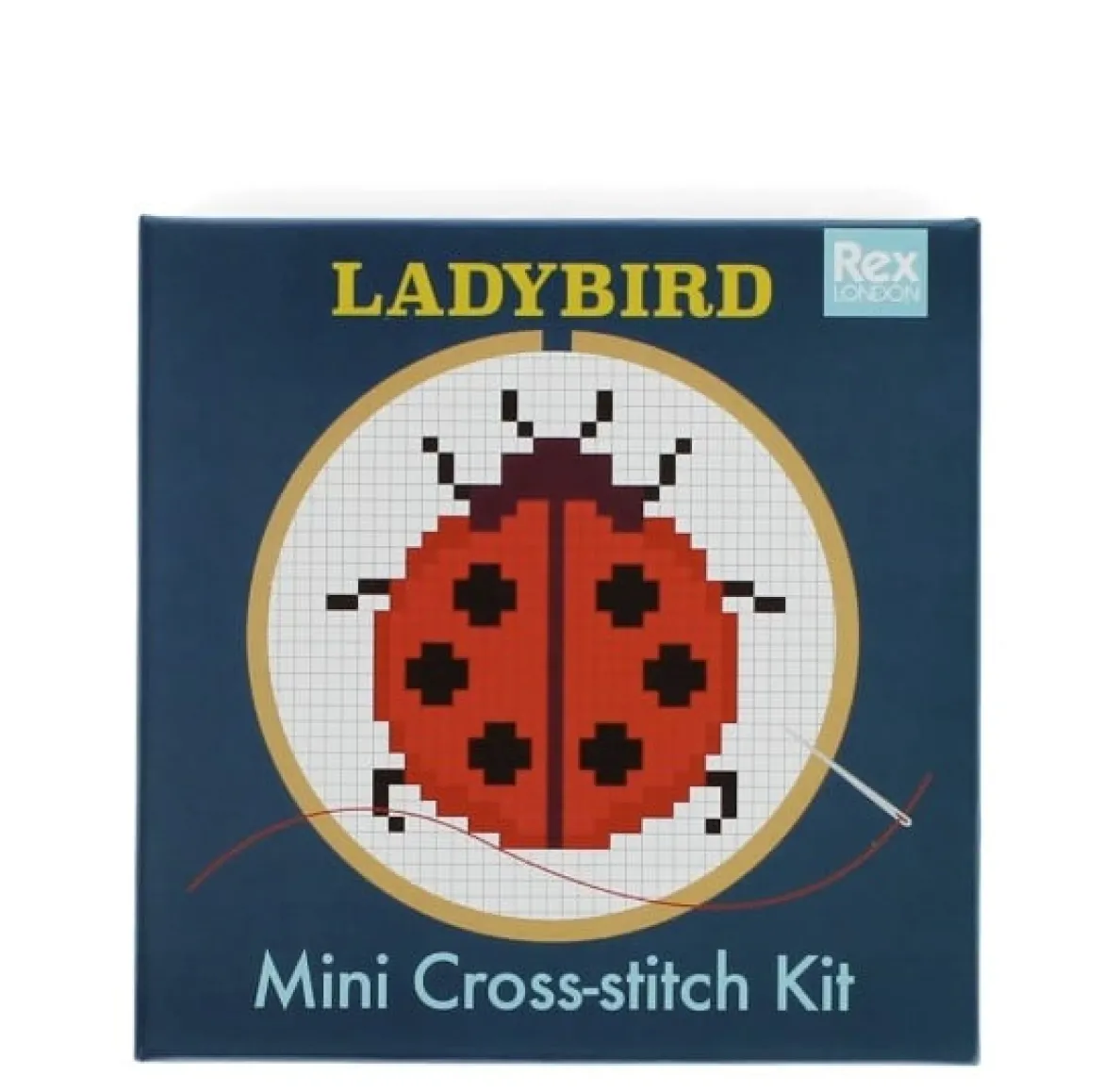 Mini Stick-Set Marienkäfer mit Stickring 15,5cm Durchmesser von Rex London