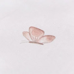 Mitteldecke Kaninchen Blumen und Schmetterling aus Baumwolle weiß braun beige 100x100cm von Clayre & Eef