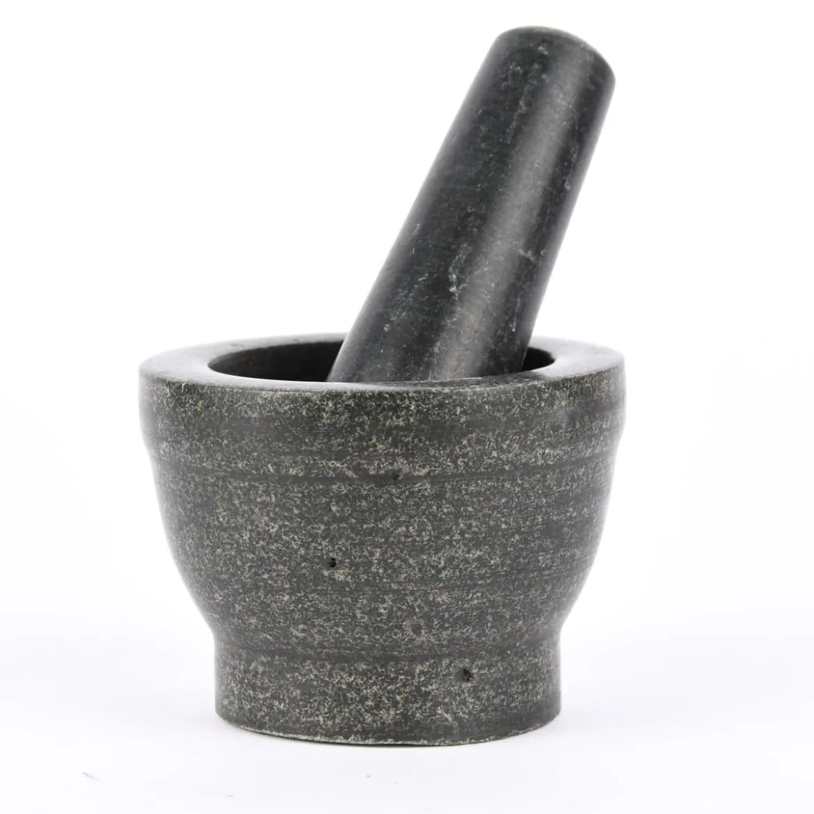 Mörser Reibeschale 2teilig Granit schwarz 11cm