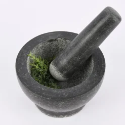 Mörser 2teilig Granit schwarz 18x11,5cm