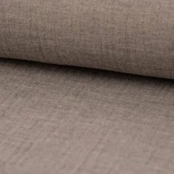 Musselin Stoff Baumwolle einfarbig taupe meliert 1,35m Breite