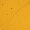 Musselin Stoff Baumwolle Foliendruck Konfetti Striche einfarbig ocker goldfarbig 1,35m Breite