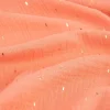 Musselin Stoff Baumwolle Foliendruck Konfetti Striche einfarbig apricot goldfarbig 1,35m Breite