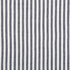 Musselin Stoff Baumwolle garngefärbt Streifen marineblau weiß 1,25m Breite