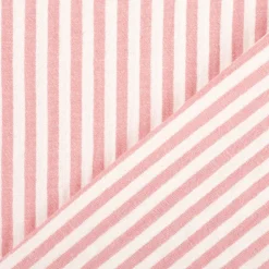 Musselin Stoff Baumwolle garngefärbt Streifen rosa weiß 1,25m Breite