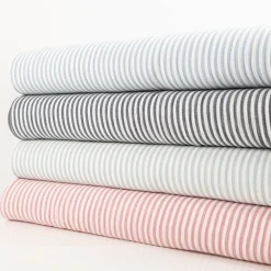 Musselin Stoff Baumwolle garngefärbt Streifen rosa weiß 1,25m Breite