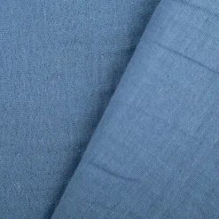 Musselin Stoff Baumwolle Glitzer Blau 1,35m Breite
