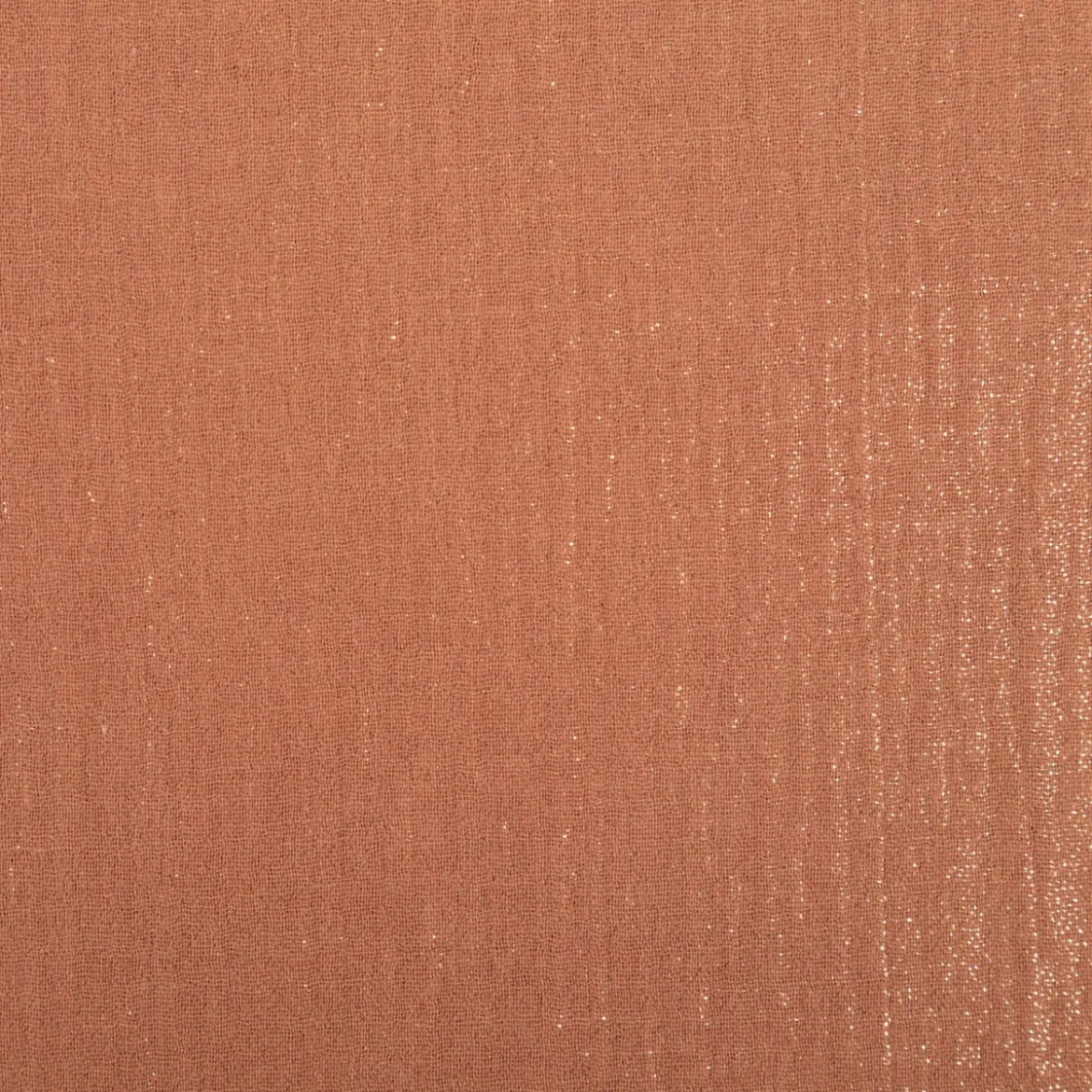 Musselin Stoff Baumwolle Glitzer Cognac 1,36m Breite
