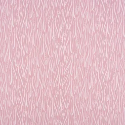 Musselin Stoff Baumwolle LEAVES geometrische Blätter rosa weiß 1,35m Breite