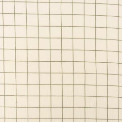 Musselin Stoff Baumwolle Meterware Gitterkaro beige khakigrün 1,30m Breite