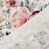 Musselin Stoff Baumwolle Meterware Rosen Digitaldruck weiß rosenrot 1,35m Breite