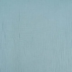 Musselin Stoff Baumwolle Organic Bio einfarbig blau 1,30m Breite