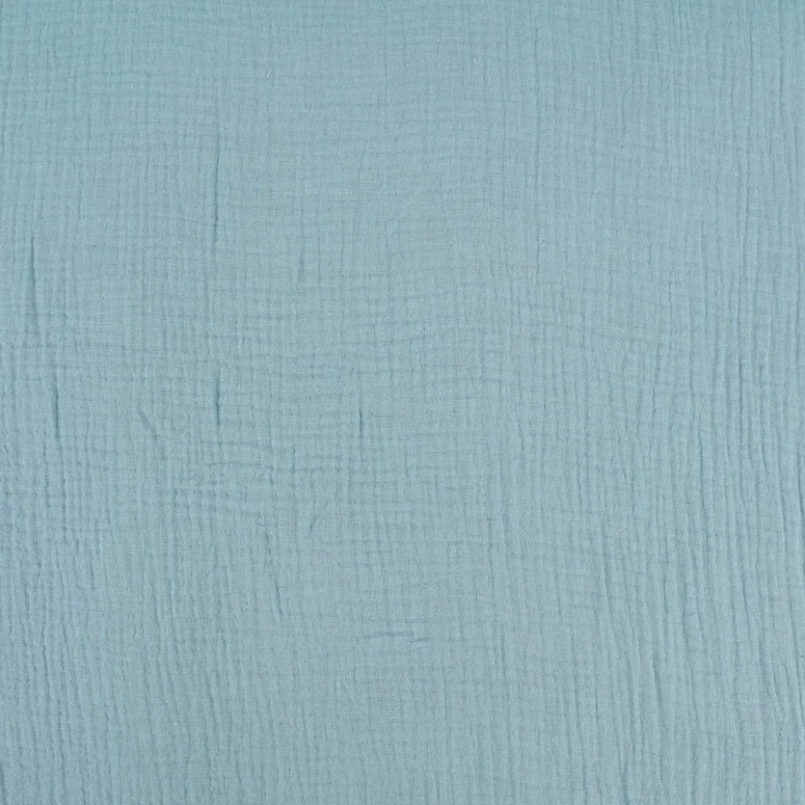 Musselin Stoff Baumwolle Organic Bio einfarbig blau 1,30m Breite