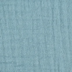 Musselin Stoff Baumwolle Organic Bio einfarbig blau 1,30m Breite