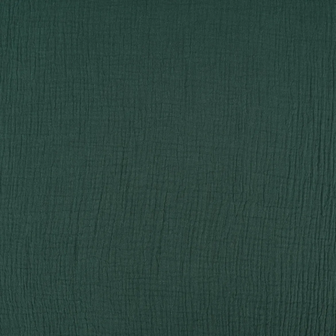 Musselin Stoff Baumwolle Organic Bio einfarbig dunkelgrün altgrün 1,30m Breite
