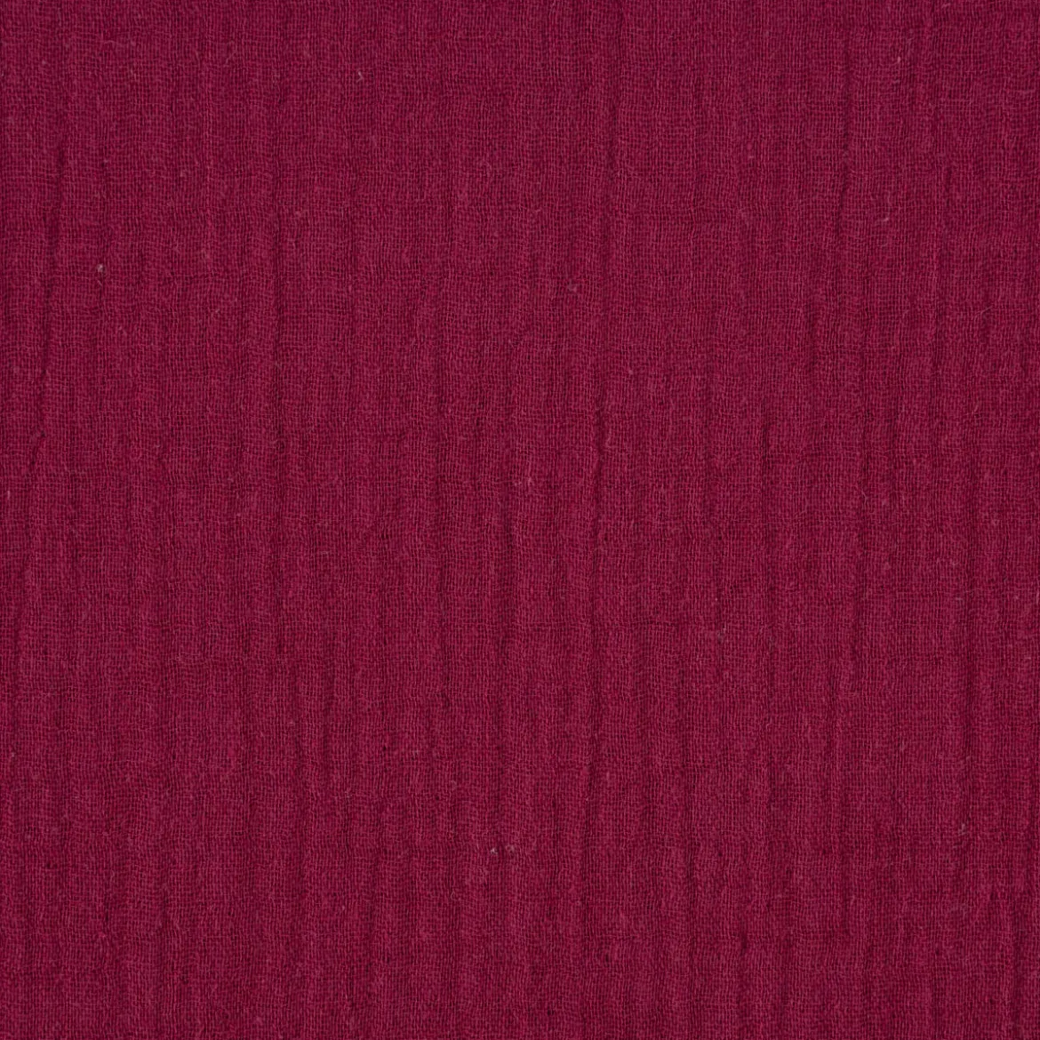 Musselin Stoff Baumwolle Organic Bio einfarbig berry dunkelrot 1,30m Breite