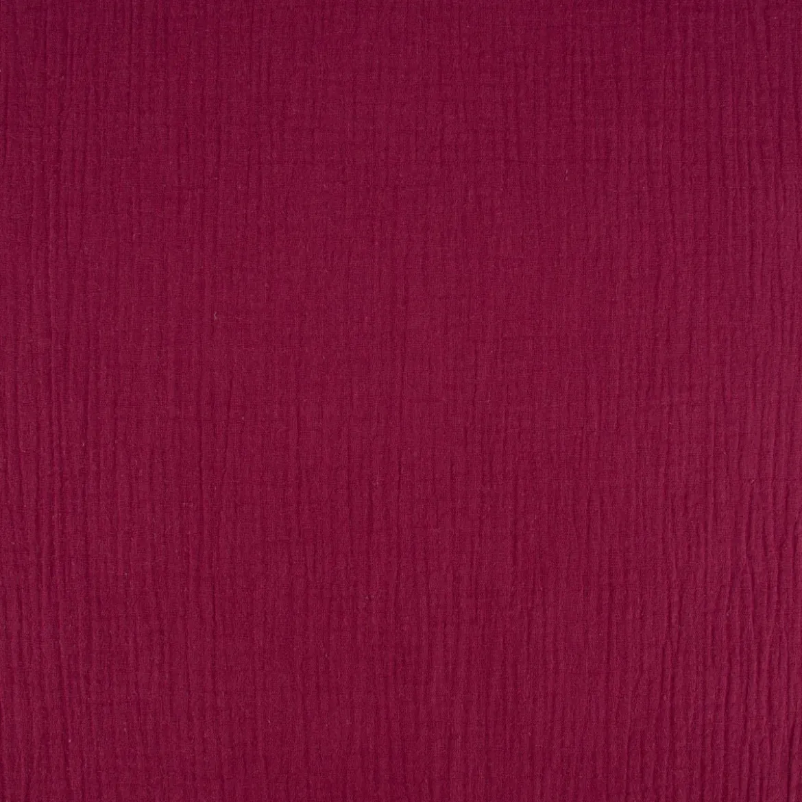 Musselin Stoff Baumwolle Organic Bio einfarbig berry dunkelrot 1,30m Breite