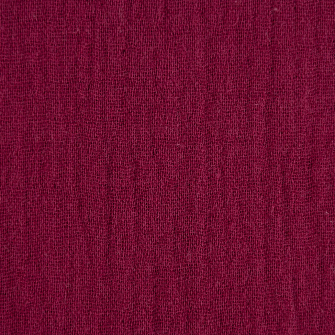 Musselin Stoff Baumwolle Organic Bio einfarbig berry dunkelrot 1,30m Breite