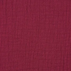 Musselin Stoff Baumwolle Organic Bio einfarbig bordeaux rot 1,30m Breite