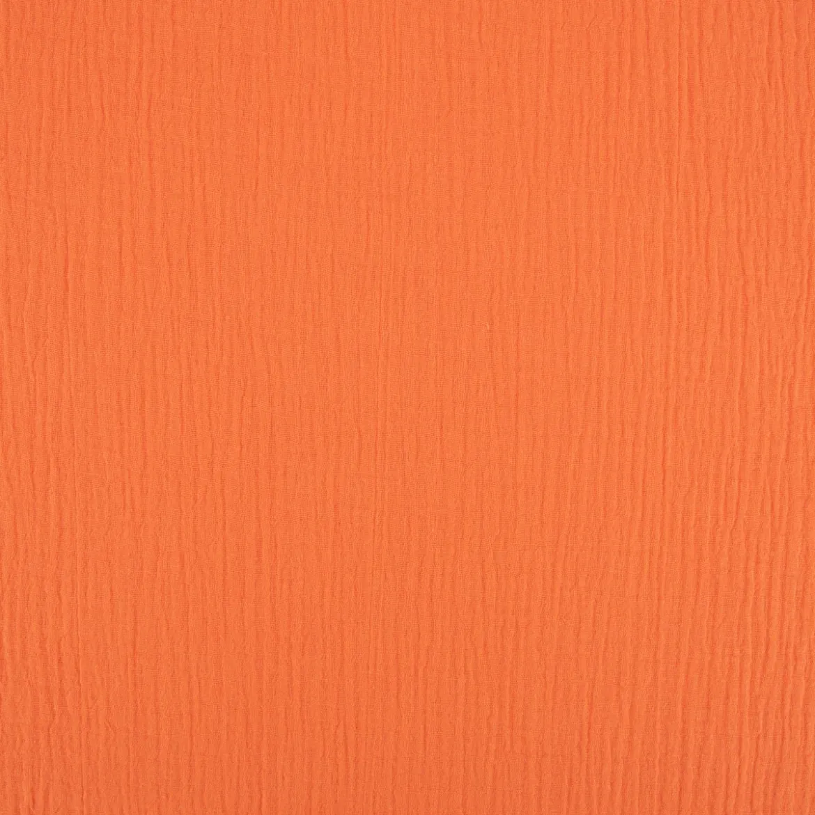 Musselin Stoff Baumwolle Organic Bio einfarbig orange 1,30m Breite