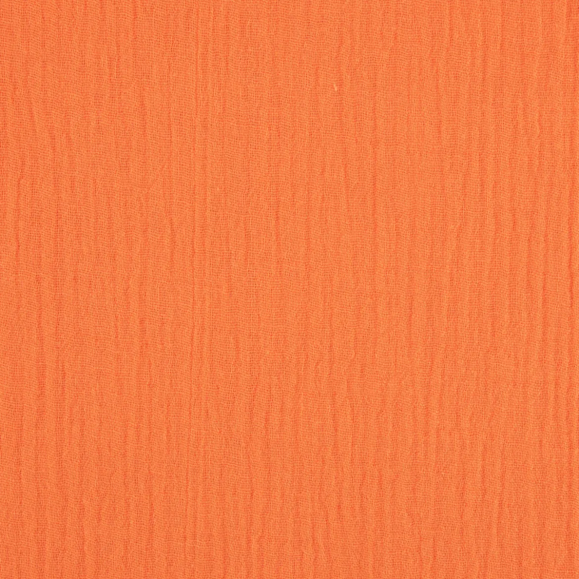 Musselin Stoff Baumwolle Organic Bio einfarbig orange 1,30m Breite