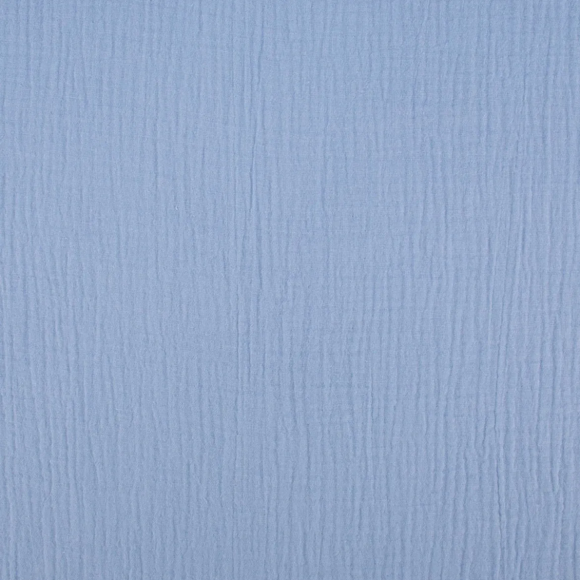 Musselin Stoff Baumwolle Organic Bio einfarbig hellblau 1,30m Breite