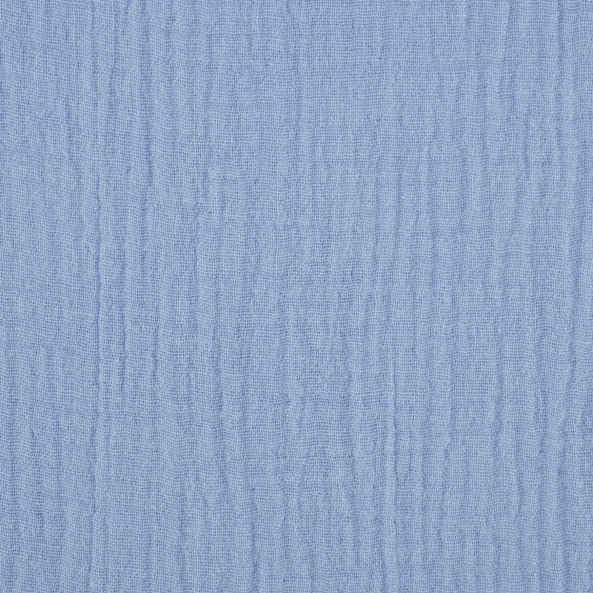 Musselin Stoff Baumwolle Organic Bio einfarbig hellblau 1,30m Breite