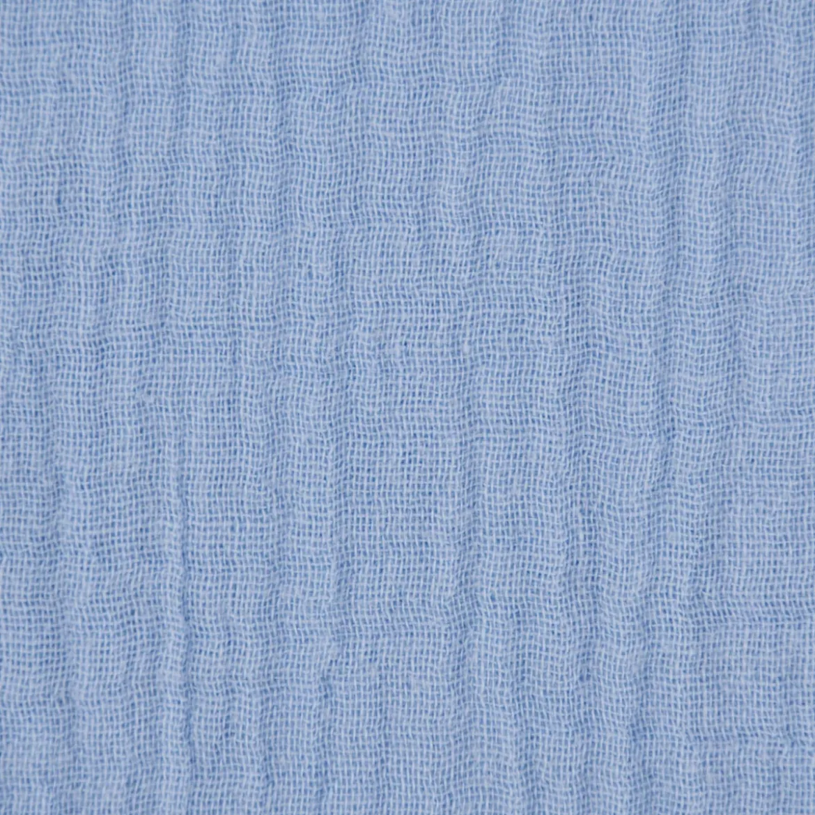 Musselin Stoff Baumwolle Organic Bio einfarbig hellblau 1,30m Breite