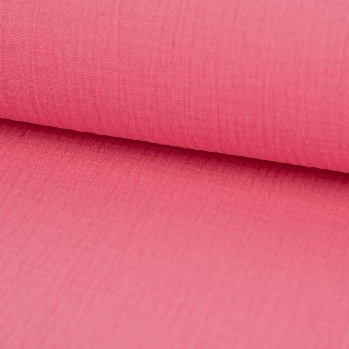 Musselin Stoff Baumwolle Organic Bio einfarbig pink 1,30m Breite