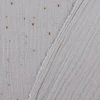Musselin Stoff Baumwolle Punkte hellgrau gold 1,4m Breite