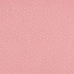 Musselin Stoff Baumwolle Punkte rosa weiß 1,30m Breite