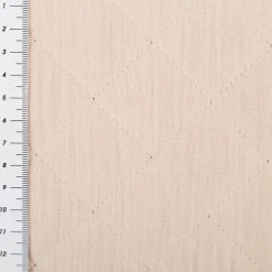 Musselin Stoff Baumwolle Steppstoff Rautensteppung uni natur 1,30m Breite