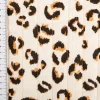Musselin Stoff Baumwolle Steppstoff Fauve Doubleface Leo-Print beige 1,30m Breite