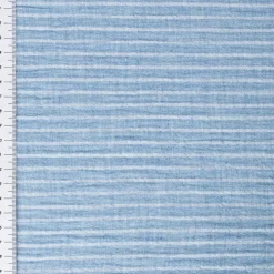 Musselin Stoff Baumwolle Yarn Dyed Streifen zweiseitig blau weiß 1,35m Breite