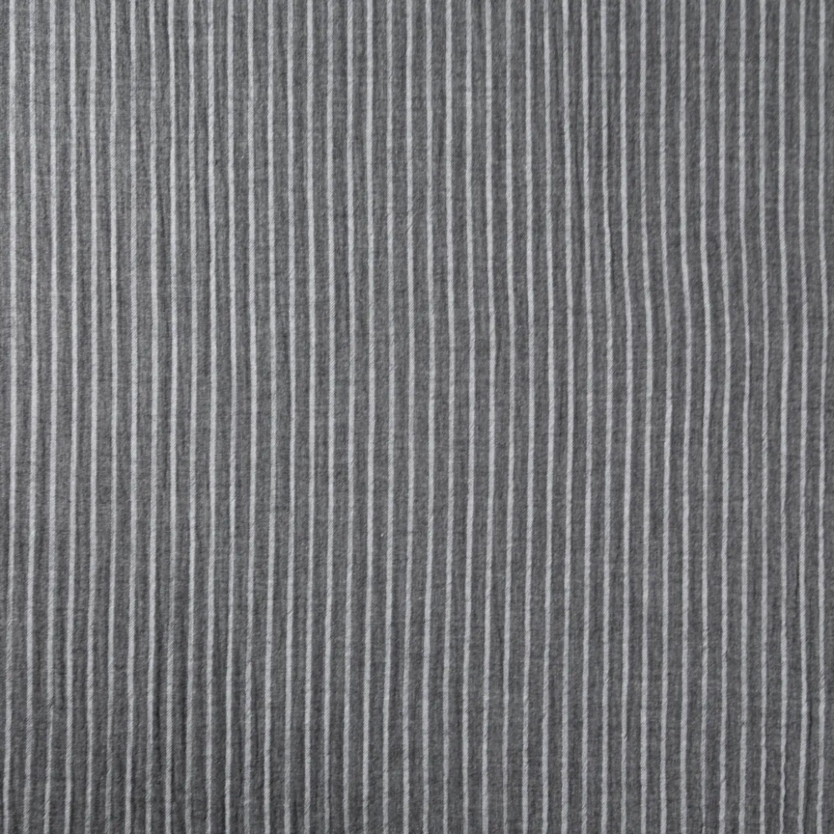 Musselin Stoff Baumwolle Yarn Dyed Streifen zweiseitig grau weiß 1,35m Breite