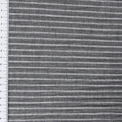Musselin Stoff Baumwolle Yarn Dyed Streifen zweiseitig grau weiß 1,35m Breite