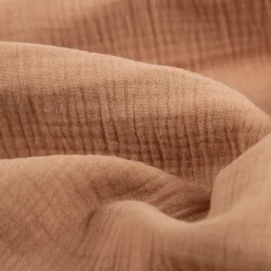 Musselin Stoff Baumwollstoff Double Gauze uni Beige 130 cm