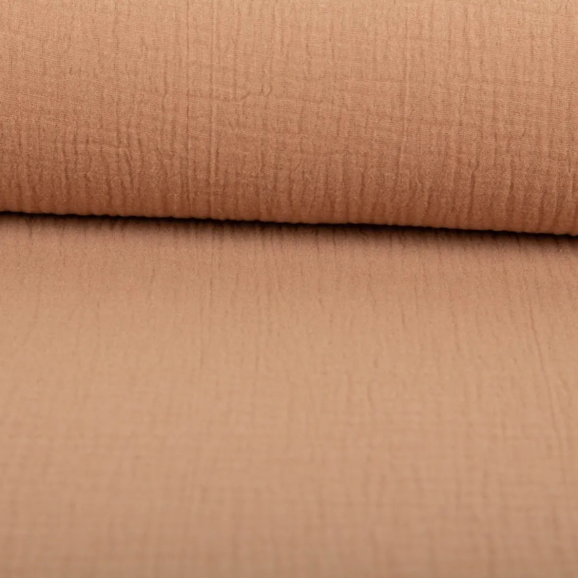Musselin Stoff Baumwollstoff Double Gauze uni Beige 130 cm