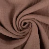 Musselin Stoff Baumwollstoff Double Gauze uni Taupe-Braun 130 cm