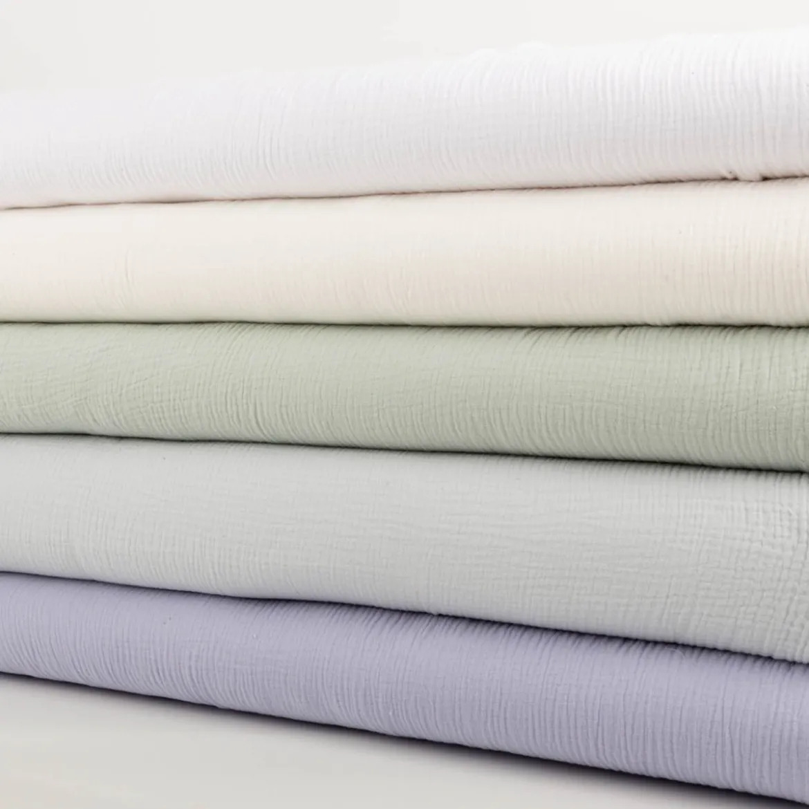 Musselin Stoff Baumwollstoff Double Gauze uni Mintgrün 130 cm