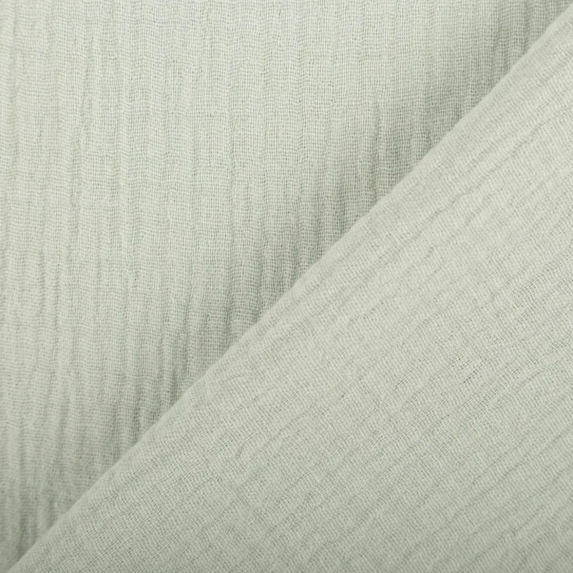 Musselin Stoff Baumwollstoff Double Gauze uni Mintgrün 130 cm