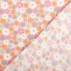 Musselin Stoff Baumwollstoff Blüten rosa bunt 1,50m Breite