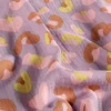 Musselin Stoff Baumwollstoff Leo lila rosa gelb 1,50m Breite