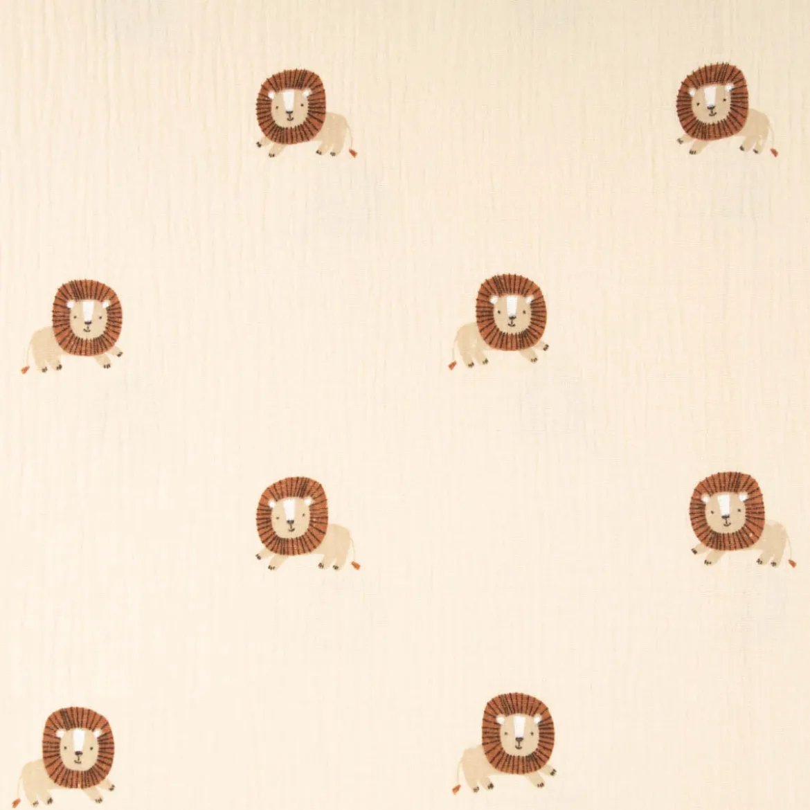 Musselin Stoff Baumwollstoff Löwe beige 1,50m Breite