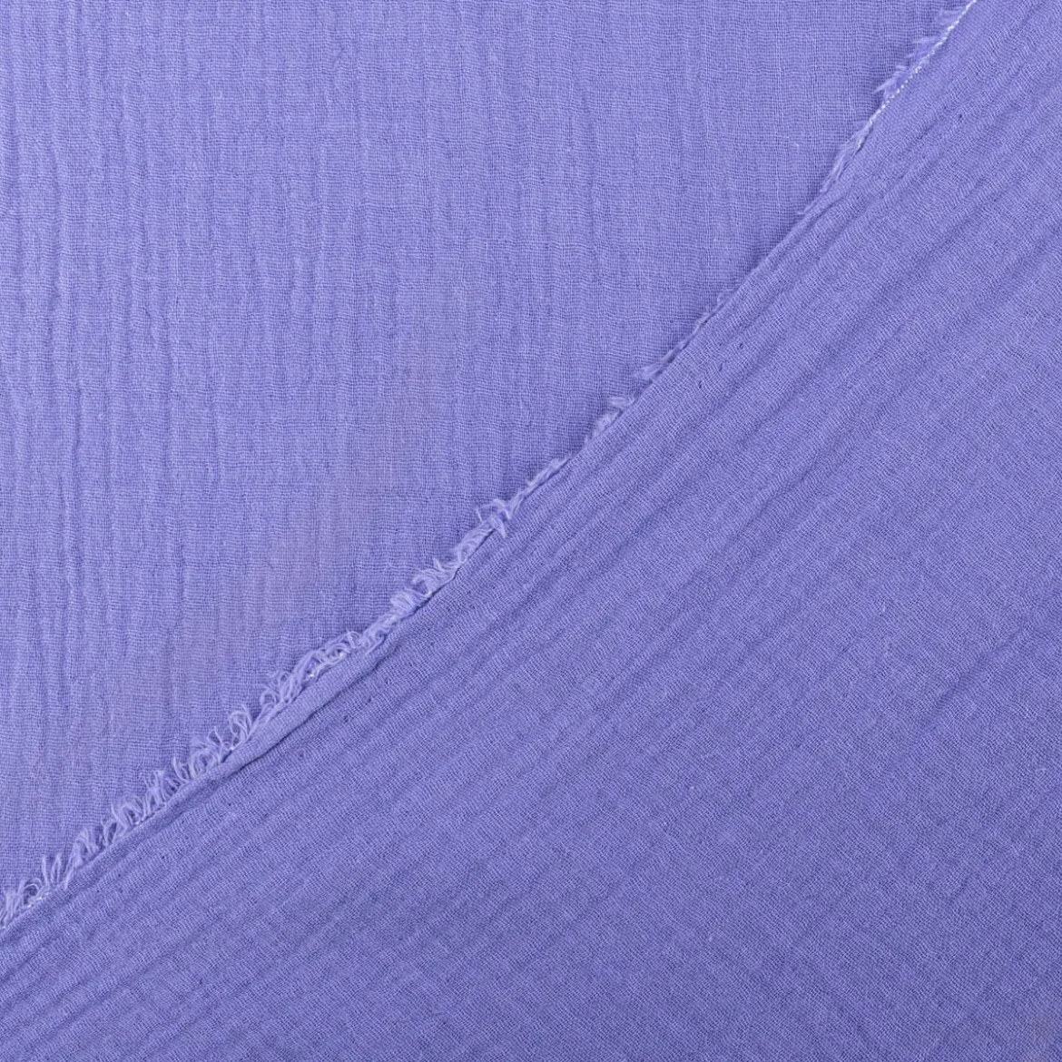 Musselin Stoff Bio Baumwolle einfarbig lavendel lila 1,30m Breite