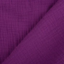 Musselin Stoff Bio Baumwolle einfarbig aubergine 1,30m Breite